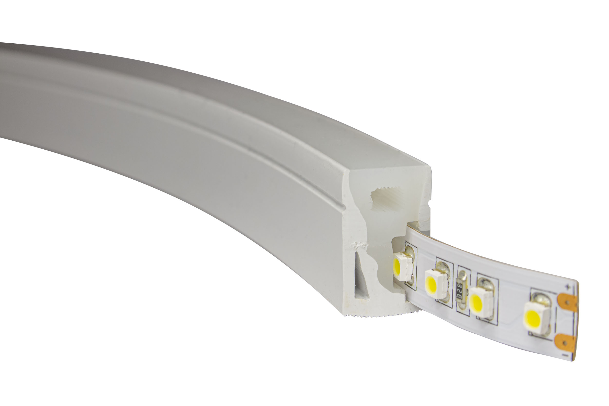 Meterware Flex Silikon-Schlauch 20 x 12 mm zur Aufnahme von bis zu 10 mm breiten LED-Strips / IP67 wasserfest | Silikon Schläuche | + Zubehör | LED-STRIPS
