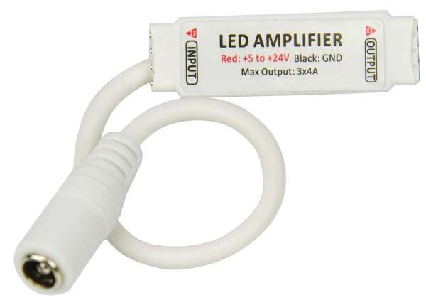RGB Mini-Verstärker für RGB-LED-Strips Amplifier Stripes 12V / 24V Aufholverstärker