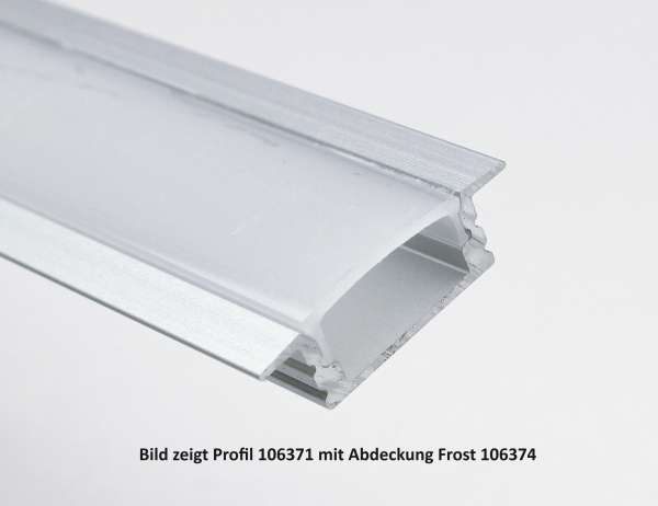 P1-2m LED Alu-Profil 2m Aluprofil / LED-Profil Einbauvariante flach OHNE Abdeckung für LED-Strips