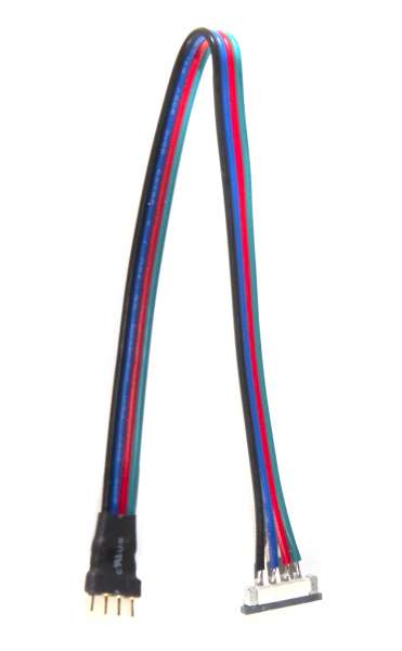 Schnellverbinder mit Stecker für 10mm RGB LED-Strips / Adapter für z.B. IR-Controller