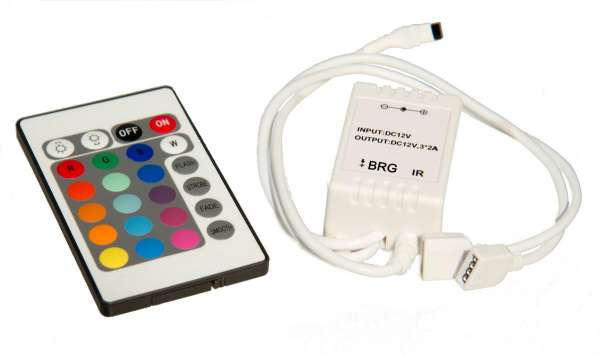 24-Key IR-Controller Steuergerät für 12V RGB LED-Strips mit Fernbedienung