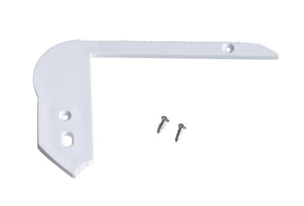 Endkappe RECHTS für LED Alu-Treppenstufenprofil TSP-551 mit Loch, weiß / Endstück LED-Leiste Treppe