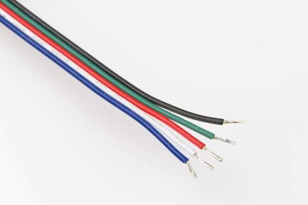 Meterware Verlängerung 5adrig für RGB+WW LED-Strips 5-adrig RGBW-LED-Kabel, Litze, Litzenkabel