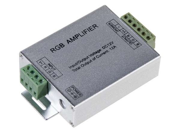 RGB Verstärker für 12V/24V LED-Strips Amplifier 3x4A Repeater Aufholverstärker