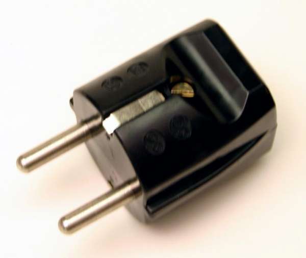 Schukostecker, schwarz