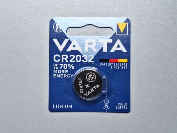 Batterie VARTA CR 2032 z.B. für diverse Funk-Fernbedienungen und Elektro-Kleingeräte CR2032