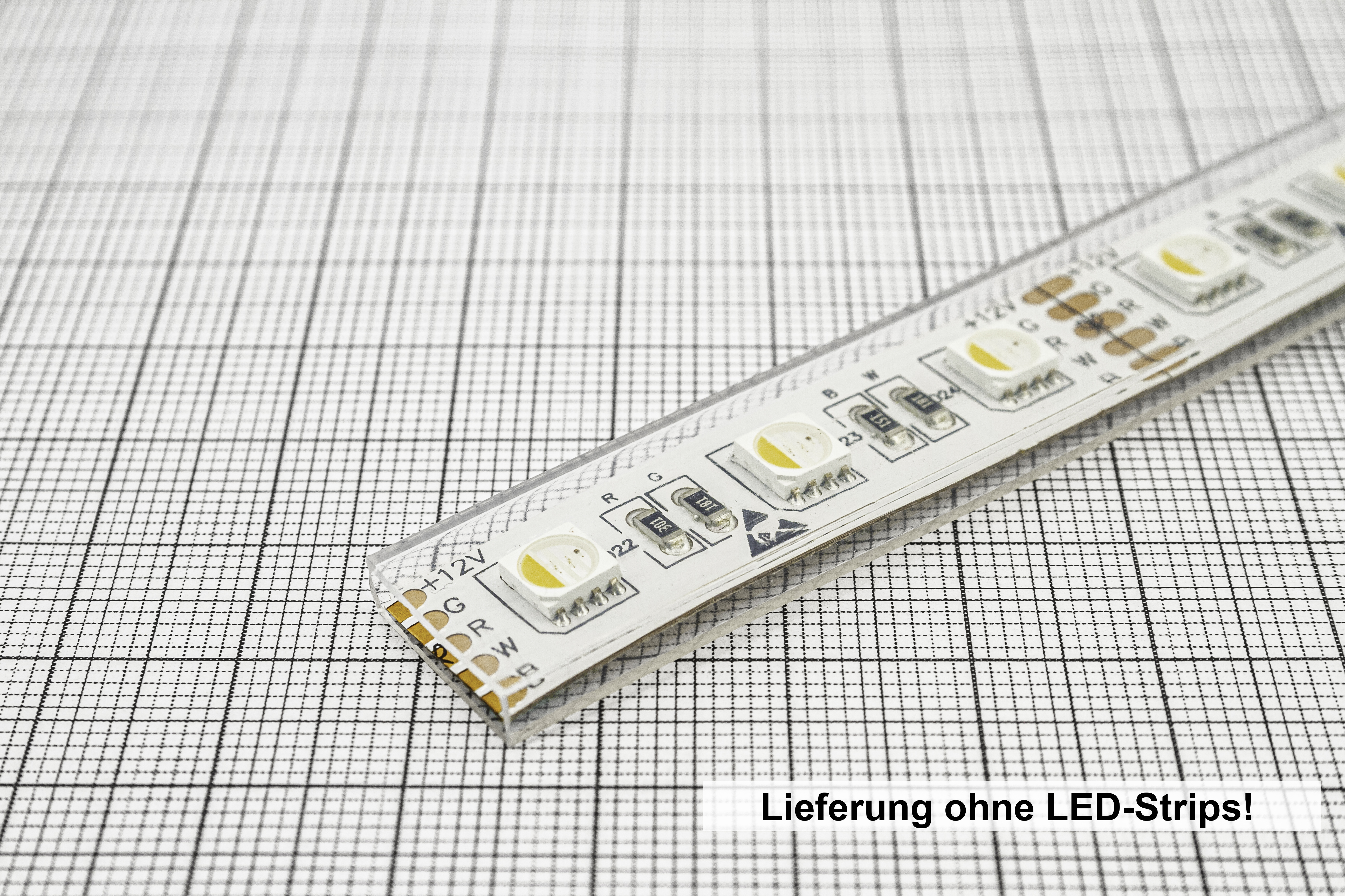 Meterware 12mm Silikon-Schlauch zur Aufnahme von 12 mm breiten LED