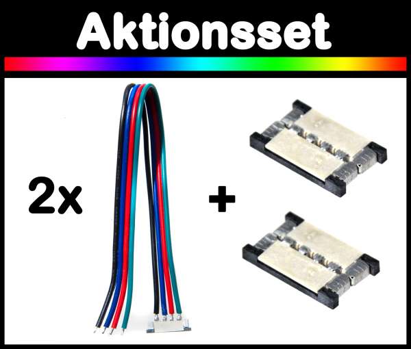 Aktionsset: Adapter und Verlängerungsset für RGB LED-Strips