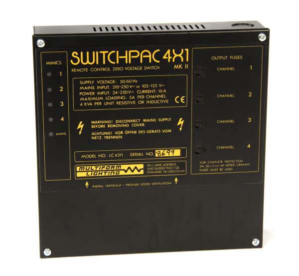 Multiform Switchpac LC4311 4x5A Schalter (1000W pro Kanal) Festeinbau