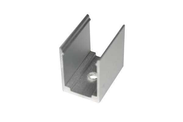 Alu-Halterung 20 mm für Art.-Nr. 107946, mit Bohrung zum Befestigen, Zubehör