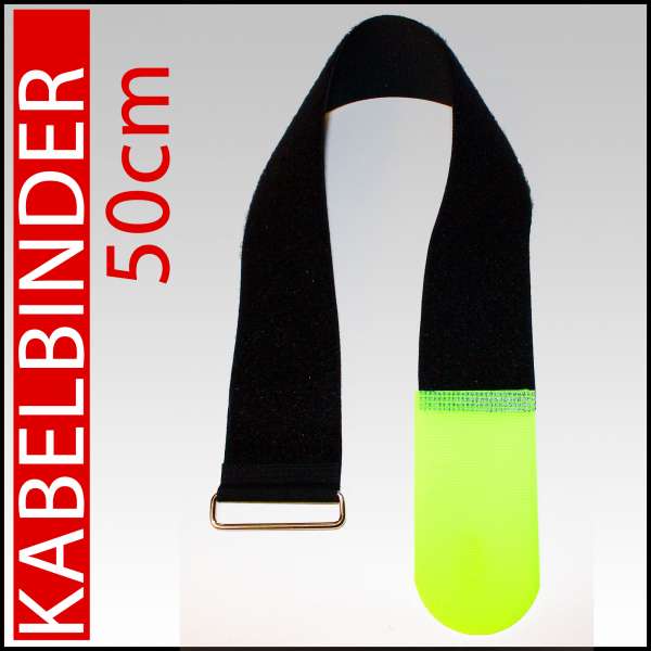 50x Klett Kabelbinder 500 x 50 mm neonrot FK Kabelklettband Kabelklett Klettband 