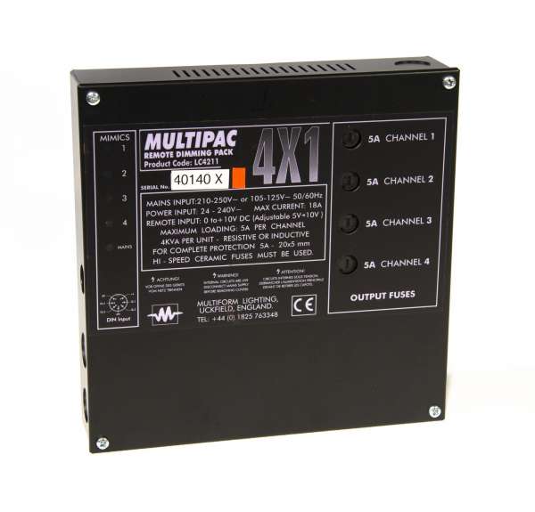 Multiform Multipac LC4211 4x5A Dimmepack Dimmer (1000W pro Kanal) Festeinbau