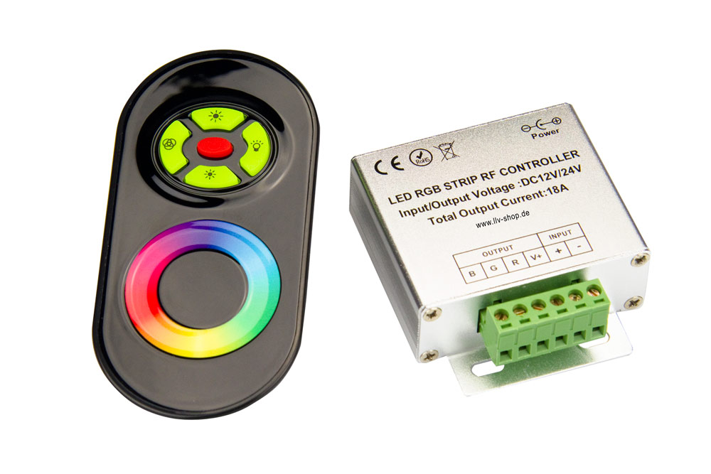 RGB-Controller für LED-Stripes 19495/496/497 incl IR-Fernbedienung 