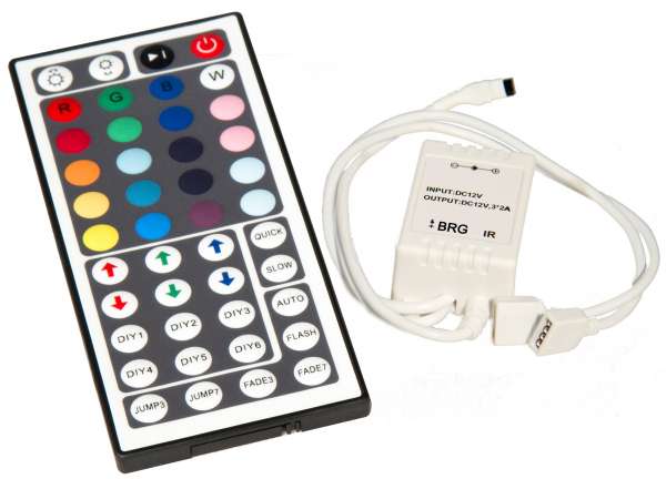 44-Key IR-Controller Steuergerät für 12V/24V RGB LED-Strips mit Fernbedienung