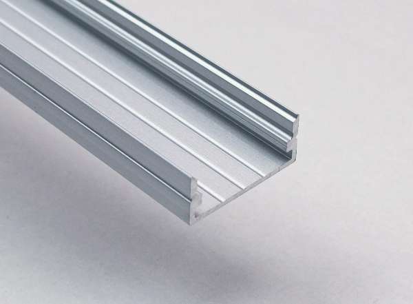 P4 LED Alu-Profil 2m Aluprofil / LED-Profil Aufbauprofil breit/flach OHNE Abdeckung für LED-Strips