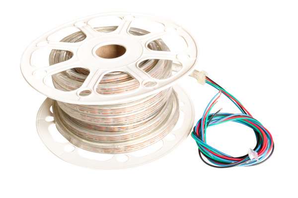 20m TPU Outdoor Unterwasser LED Strip SMD 5050 RGB, DC24V, 6,5W/m, 48 LED/m, IP68, wasserdicht, einseitige Einspeisung 2m Kabel