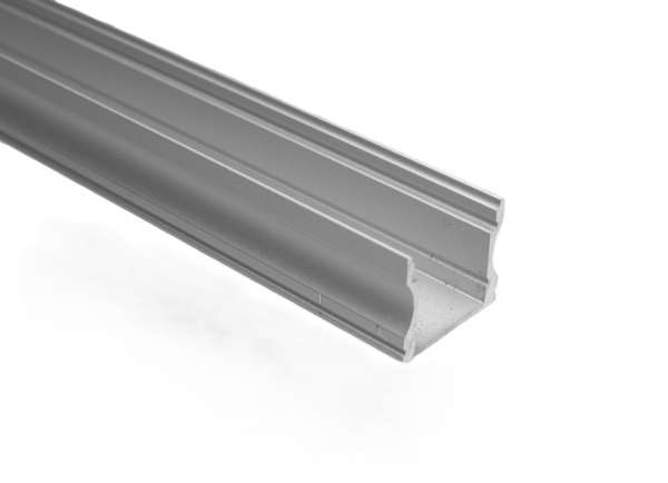 P5 LED Alu-Profil 2m Aluprofil / LED-Profil Aufbauvariante tief OHNE Abdeckung für LED-Strips