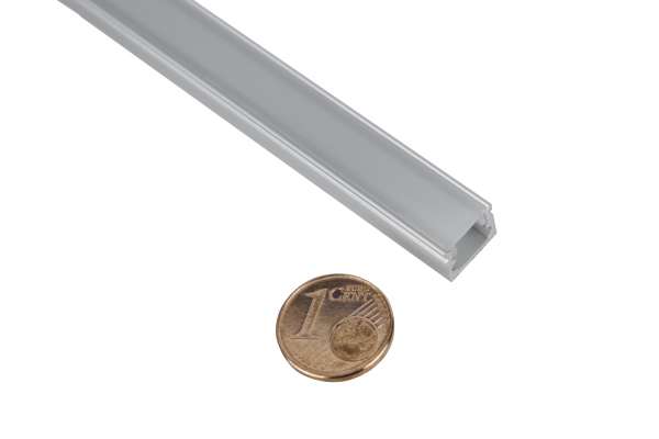Abdeckung 2m für LED Alu-Profil 2m Vitrinen / Regal Profil VIT-06 für LED-Strips bis 6 mm Breite