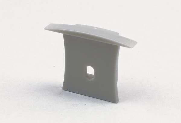 P9 Endkappe, hellgrau für LED Alu-Profil mit Loch / Endstück LED-Leiste (Art.-Nr. 106481)
